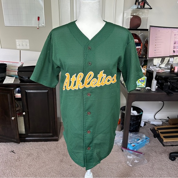 Teamwork Athletic Apparel Vintage Athletics Green Embroidered Jersey Size 38-40 - Picture 5 of 11